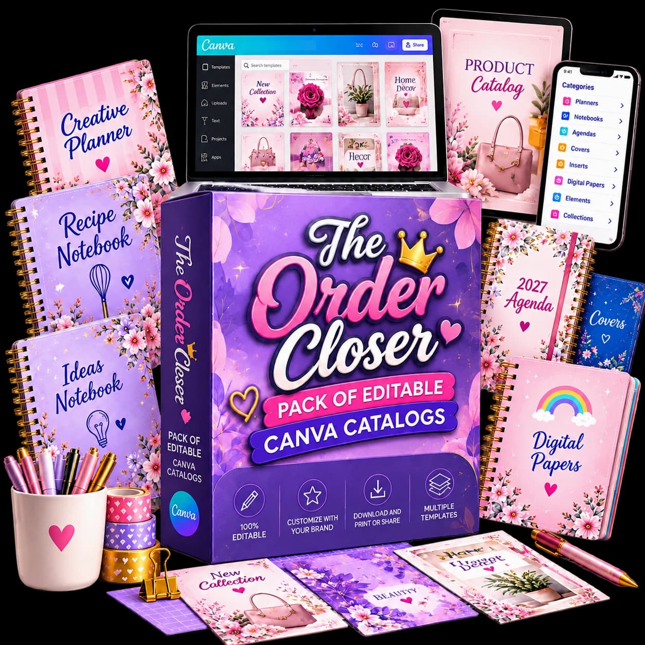 The Order Closer 3D mockup